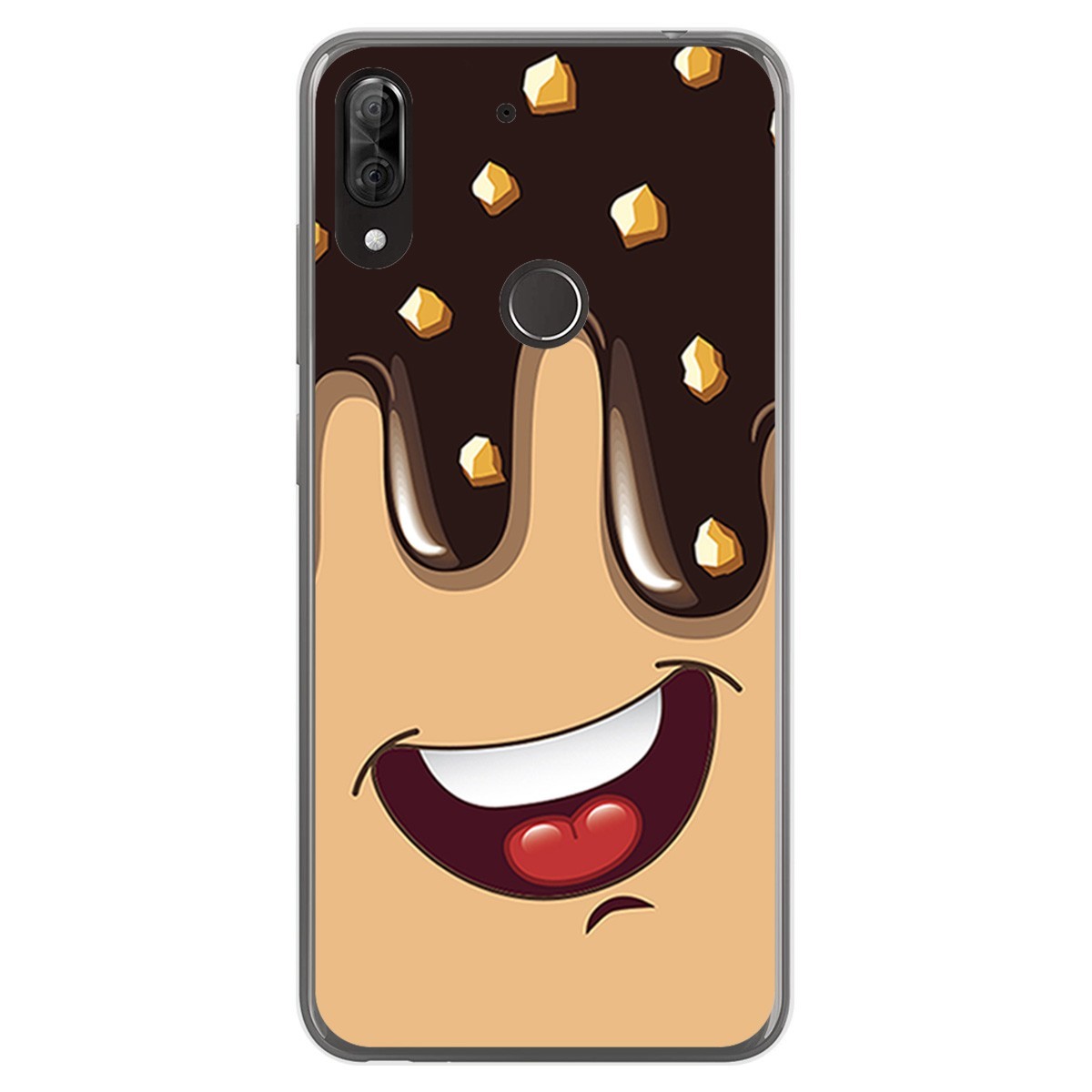 Funda Gel Tpu para Wiko View2 Plus diseño Helado Chocolate Dibujos