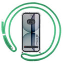 Funda Colgante Transparente para Nothing Phone 4a 5G con Cordon Verde Agua