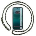 Funda Colgante Transparente para Nothing Phone 4a Pro 5G con Cordon Verde / Dorado