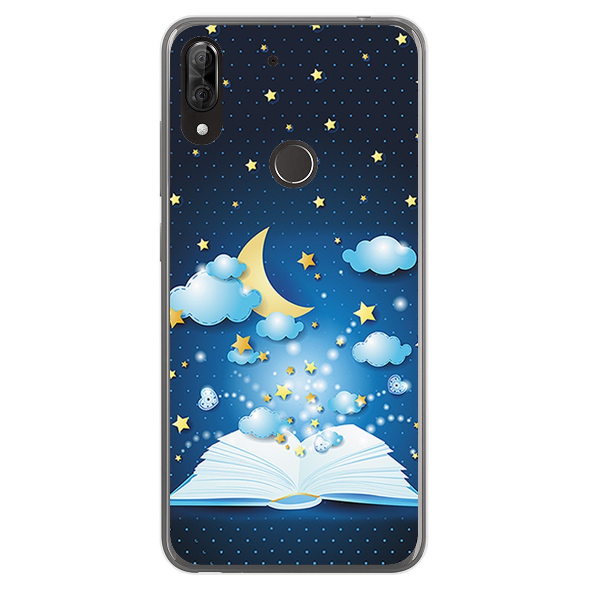 Funda Gel Tpu para Wiko View2 Plus diseño Libro Cuentos Dibujos