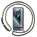 Funda Colgante Transparente para Xiaomi Poco X8 Pro 5G con Cordon Verde / Dorado