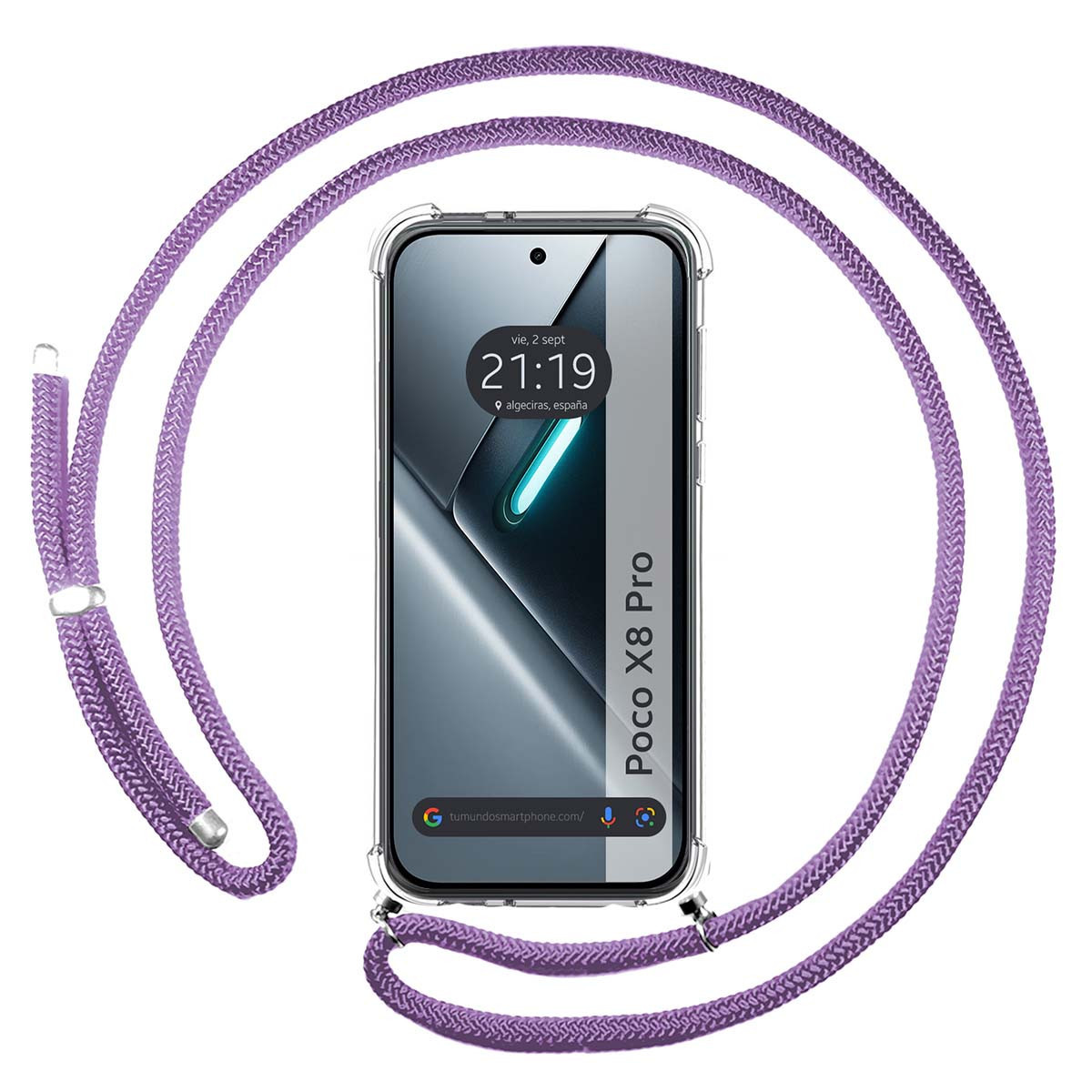 Funda Colgante Transparente para Xiaomi Poco X8...