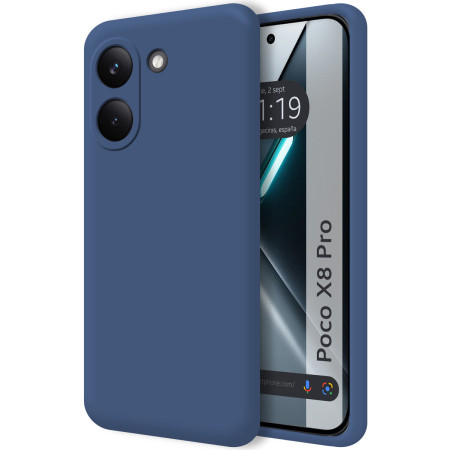 Funda Silicona Líquida Ultra Suave para Xiaomi Poco X8 Pro 5G color Azul