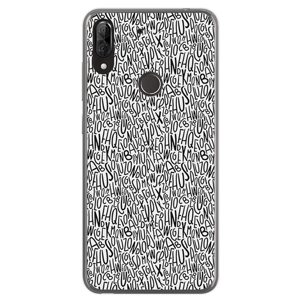 Funda Gel Tpu para Wiko View2 Plus diseño Letras Dibujos
