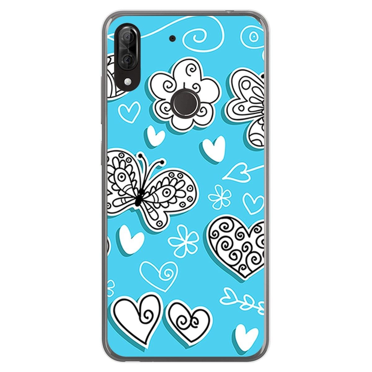 Funda Gel Tpu para Wiko View2 Plus diseño Mariposas Dibujos