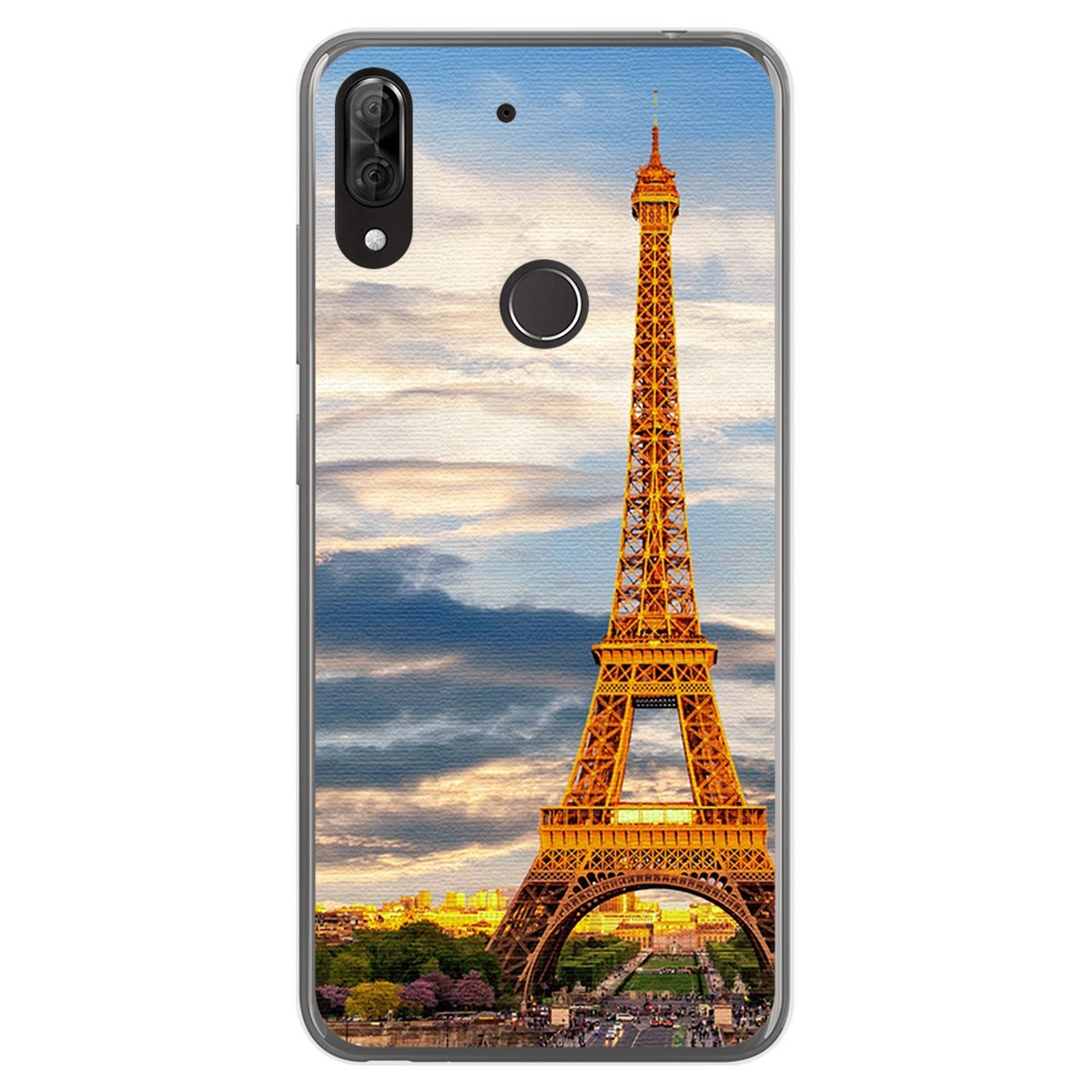 Funda Gel Tpu para Wiko View2 Plus diseño Paris Dibujos