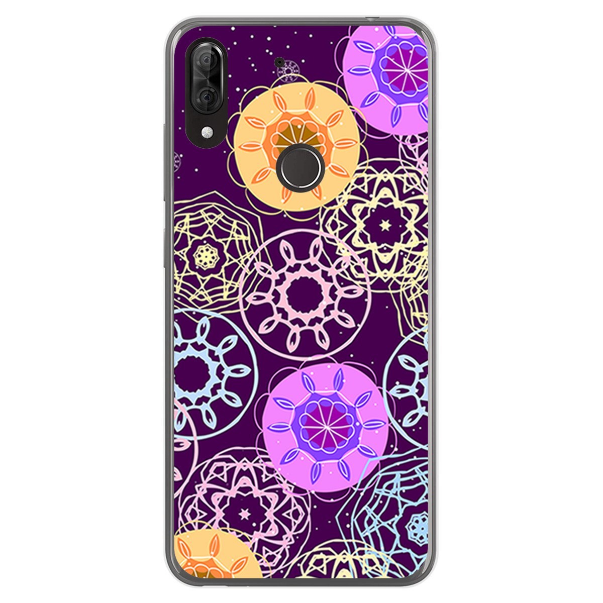 Funda Gel Tpu para Wiko View2 Plus diseño Radial Dibujos