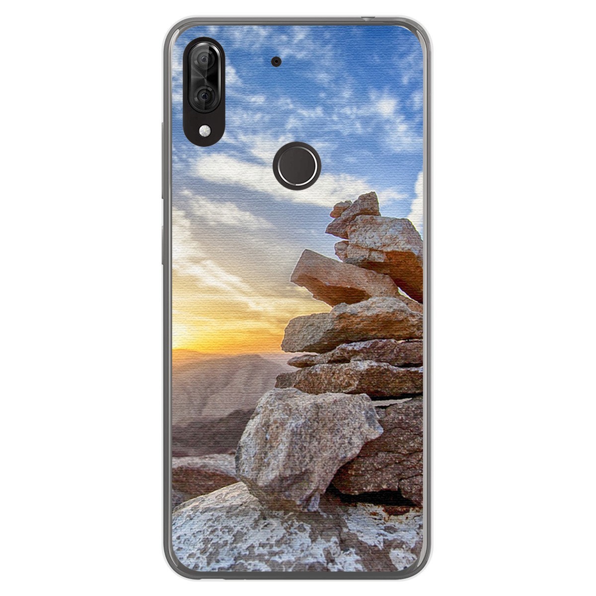 Funda Gel Tpu para Wiko View2 Plus diseño Sunset Dibujos