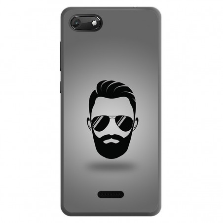 Funda Gel Tpu para Wiko Harry2 diseño Barba Dibujos
