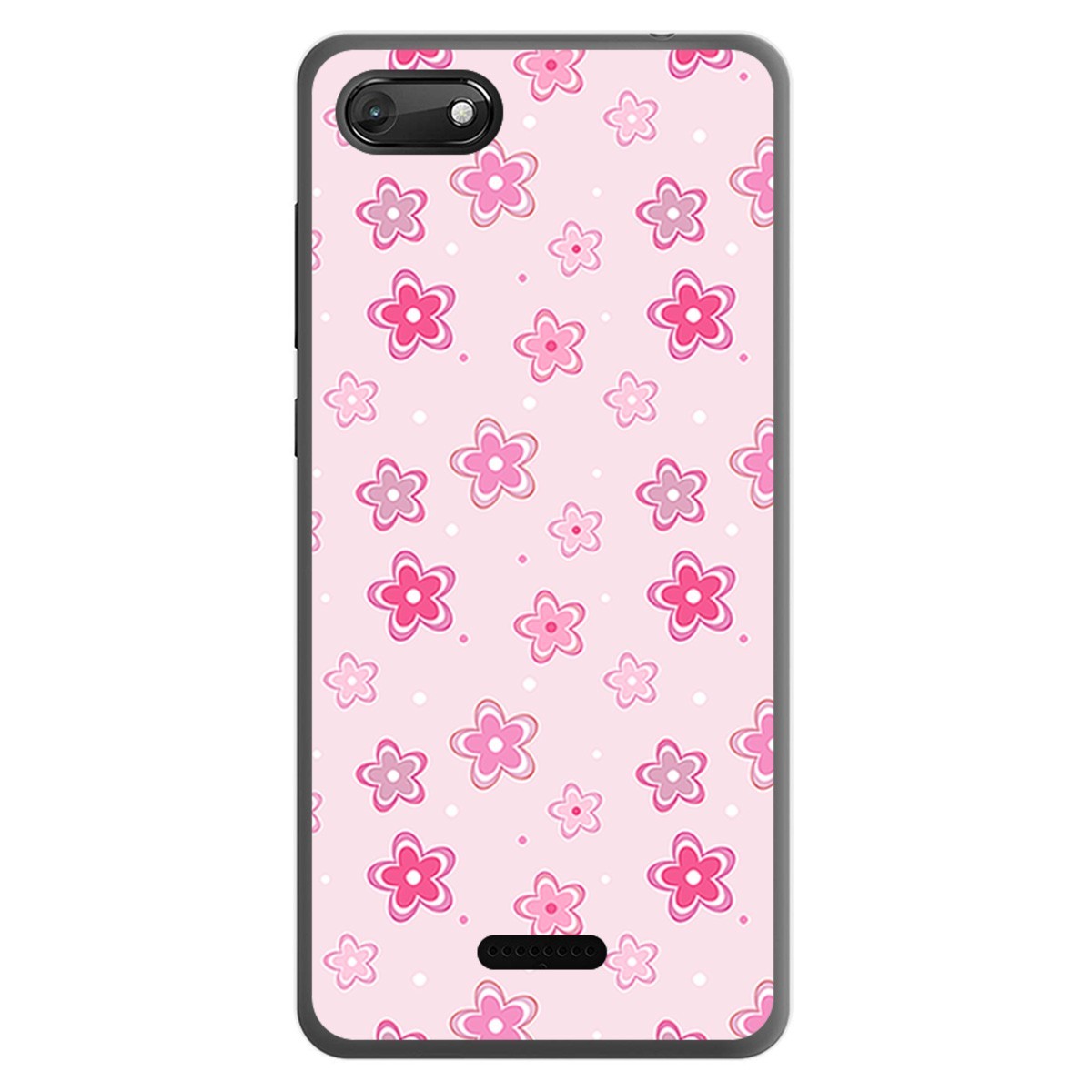 Funda Gel Tpu para Wiko Harry2 diseño Flores Dibujos