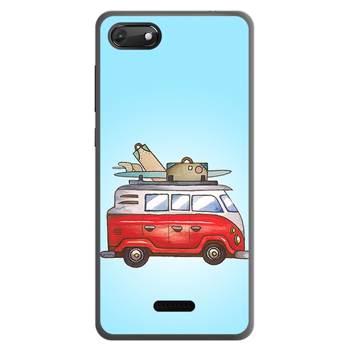 Funda Gel Tpu para Wiko Harry2 diseño Furgoneta Dibujos