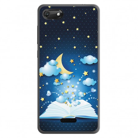 Funda Gel Tpu para Wiko Harry2 diseño Libro Cuentos Dibujos