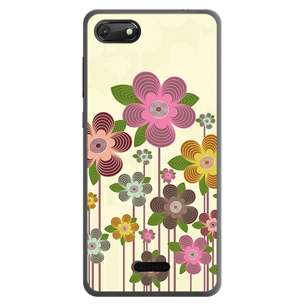 Funda Gel Tpu para Wiko Harry2 diseño Primavera En Flor Dibujos