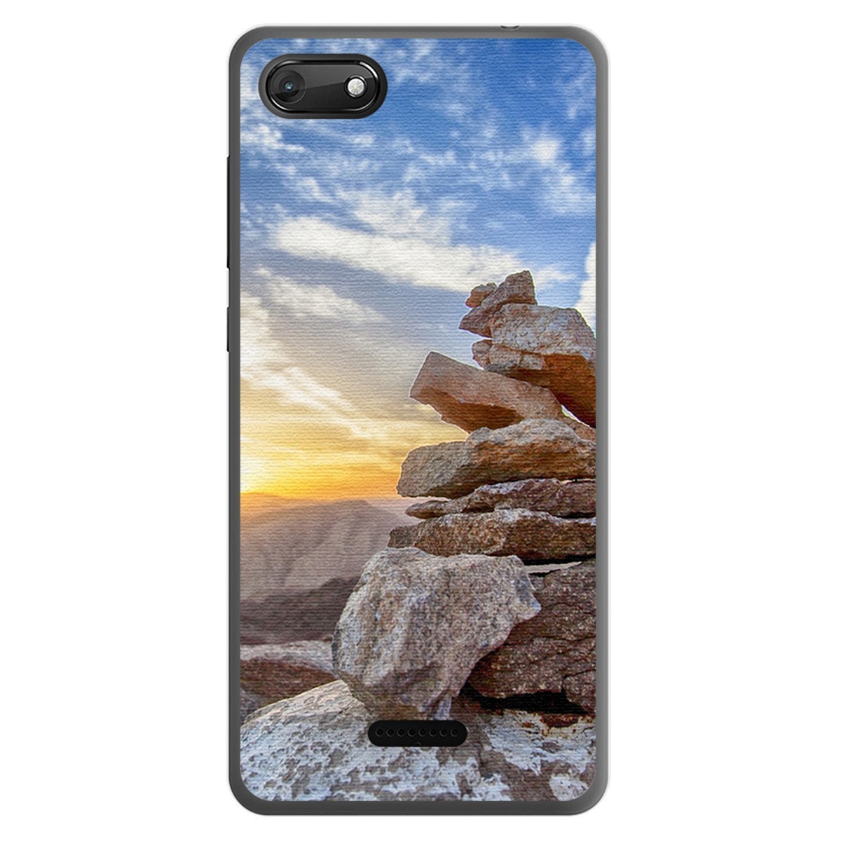 Funda Gel Tpu para Wiko Harry2 diseño Sunset Dibujos