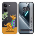 Funda Silicona Transparente para Xiaomi Poco X8 Pro 5G diseño Jirafa Dibujos