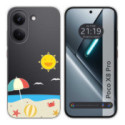 Funda Silicona Transparente para Xiaomi Poco X8 Pro 5G diseño Playa Dibujos