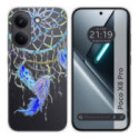 Funda Silicona Transparente para Xiaomi Poco X8 Pro 5G diseño Plumas Dibujos