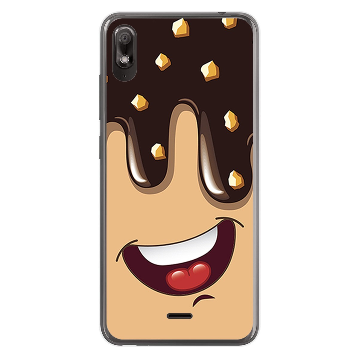 Funda Gel Tpu para Wiko View2 Go diseño Helado Chocolate Dibujos