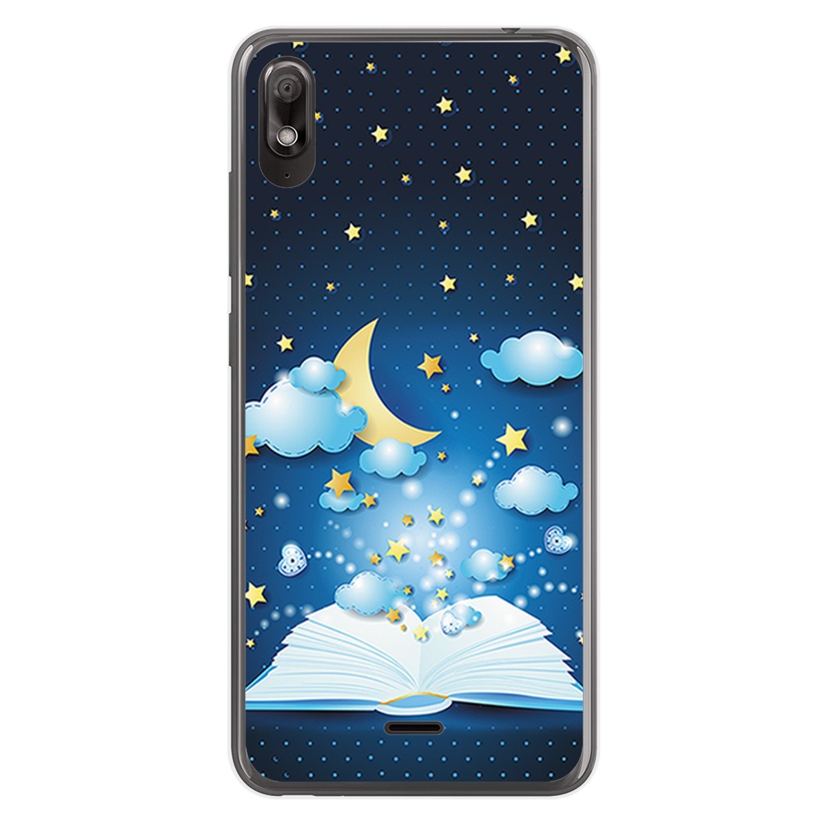 Funda Gel Tpu para Wiko View2 Go diseño Libro Cuentos Dibujos