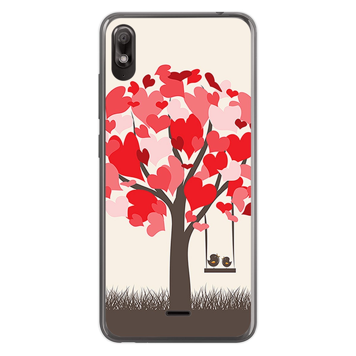 Funda Gel Tpu para Wiko View2 Go diseño Pajaritos Dibujos