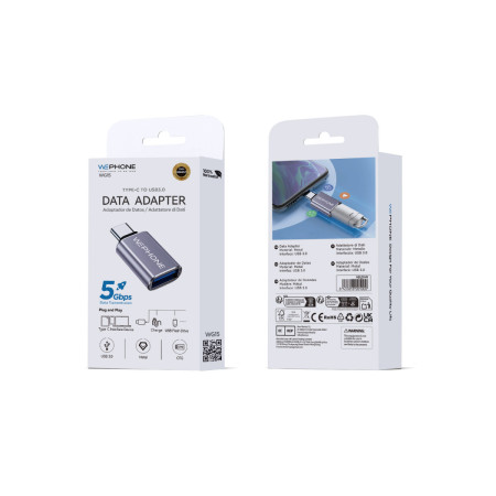 Adaptador de Datos Wephone WG15 – USB Type-C a USB 3.0 (5 Gbps) con Función OTG