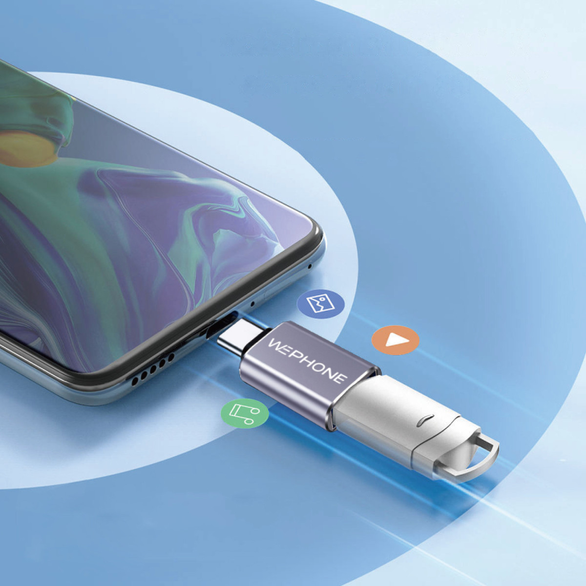 Adaptador de Datos Wephone WG15 – USB Type-C a...