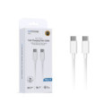 Cable de Carga Rápida Wephone WD14 USB-C a USB-C – PD 60W / 1 Metro Blanco