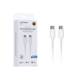 Cable de Carga Rápida Wephone WD14 USB-C a USB-C – PD 60W...