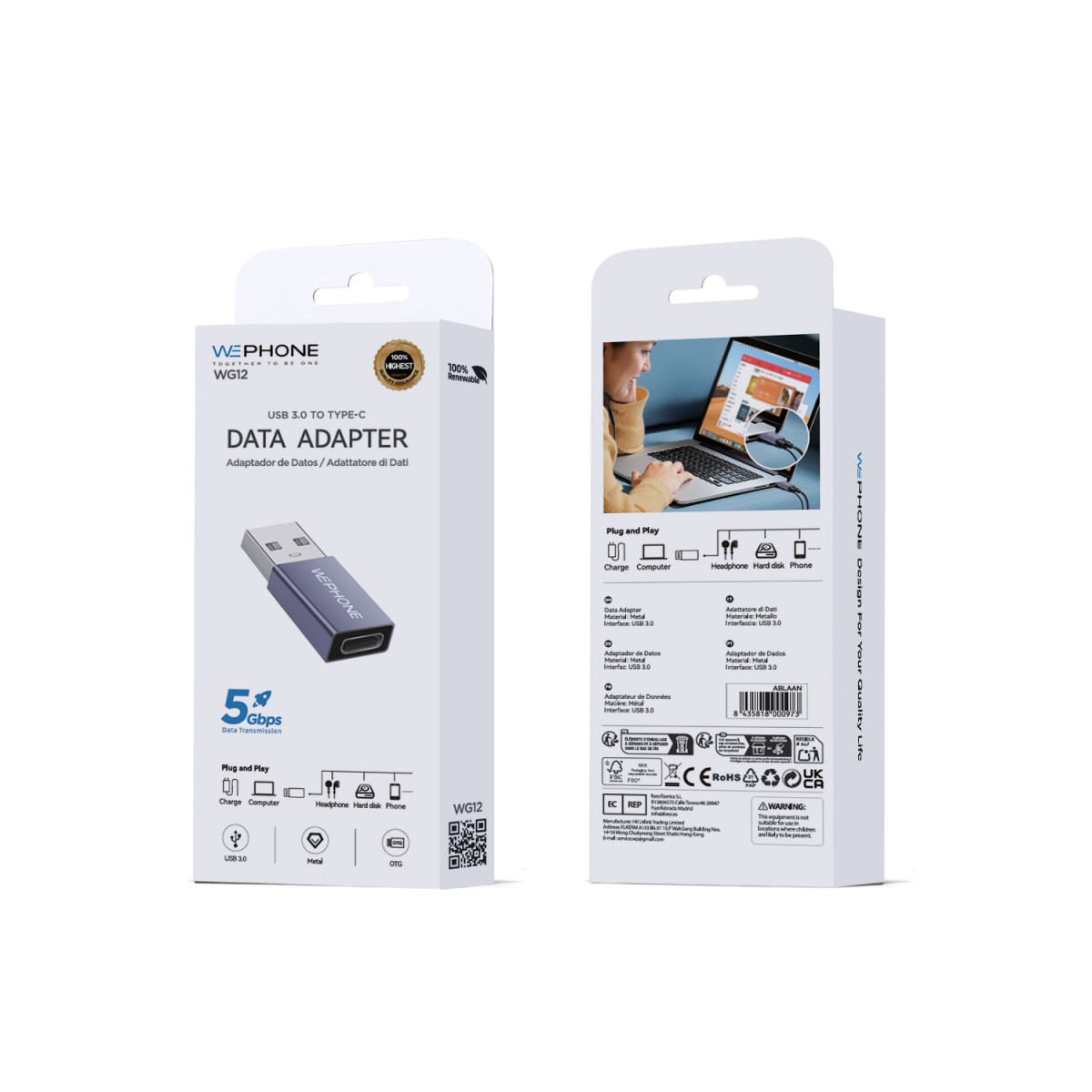 Adaptador de Datos Wephone WG12 – USB 3.0...