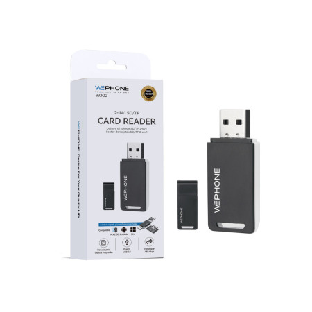 Lector de Tarjetas Wephone WJ02 – Conversor USB 2.0 a SD / MicroSD (TF) de 480 Mbps