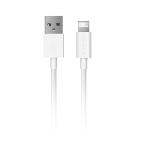 Cable de Carga Rápida Wephone WD13 USB-A a Lightning – 3.4A / 1 Metro Blanco