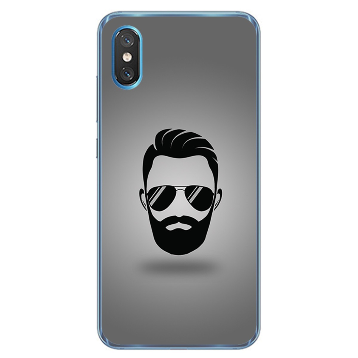Funda Gel Tpu para Xiaomi Mi 8 Pro diseño Barba Dibujos