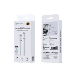 Cable de Carga Rápida Wephone WD11 USB-C a USB-C – 60W /... 2