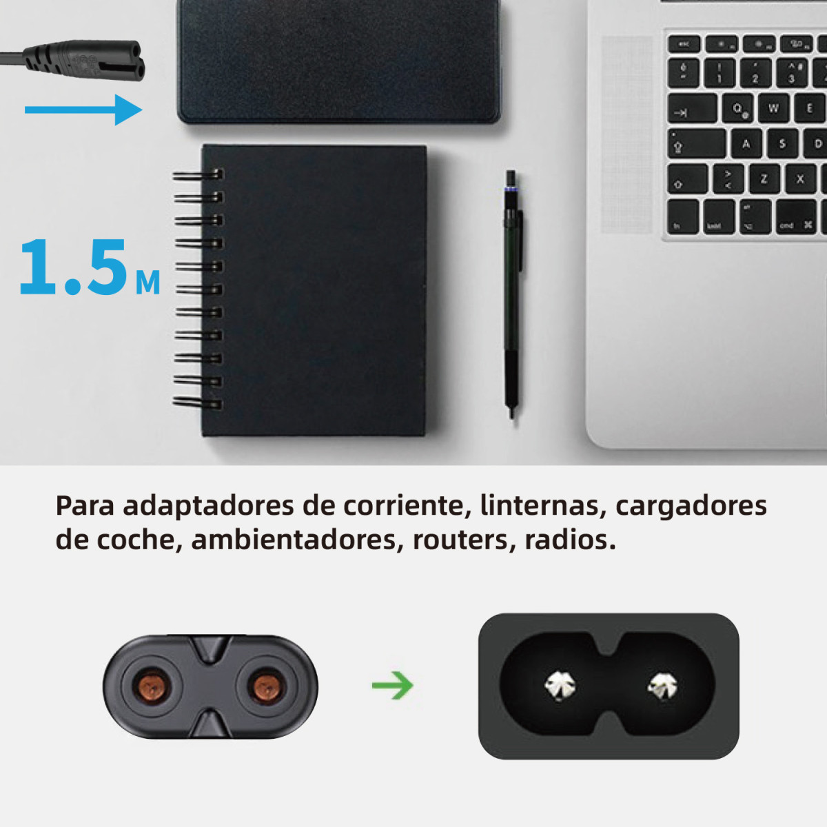 Cable de Alimentación Europeo Wephone WD22 –...