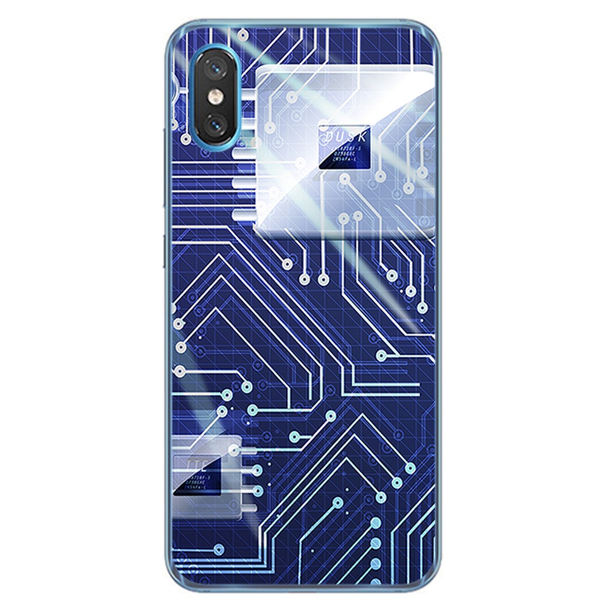 Funda Gel Tpu para Xiaomi Mi 8 Pro diseño Circuito Dibujos