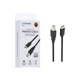 Cable de Impresora Wephone WD23 USB-C a USB-B – 2 Metros...