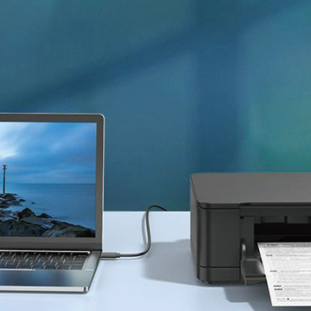 Cable de Impresora Wephone WD23 USB-C a USB-B – 2 Metros Negro