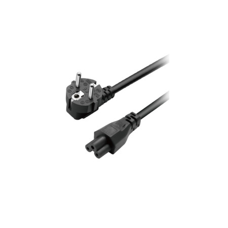 Cable de Alimentación Europeo Wephone WD20 – Tipo Trébol (C5) de 1.5 Metros con Enchufe "Flor de Ciruelo"