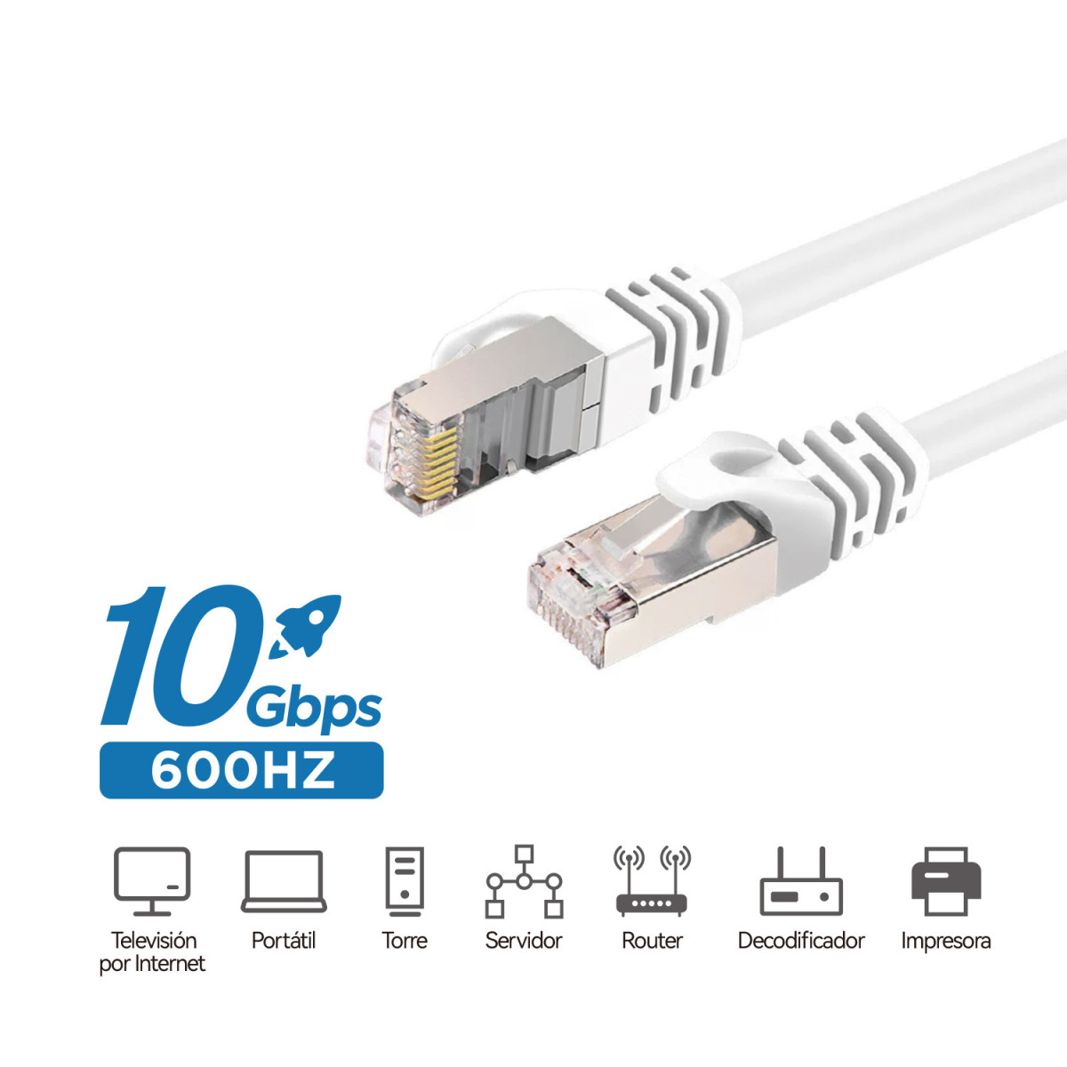 Cable de Red Ethernet Wephone WD27 – CAT.7 de...