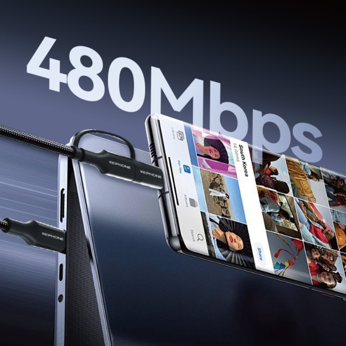 Cable de Carga y Datos Wephone WD31 2-en-1 –...