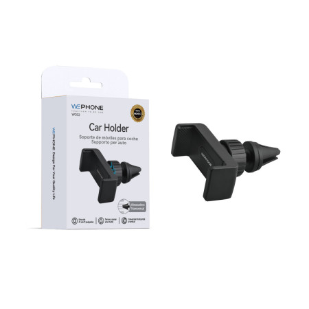 Soporte para Coche Wephone WC02 – Clip de Rejilla Ajustable,Rotación 360°,Negro