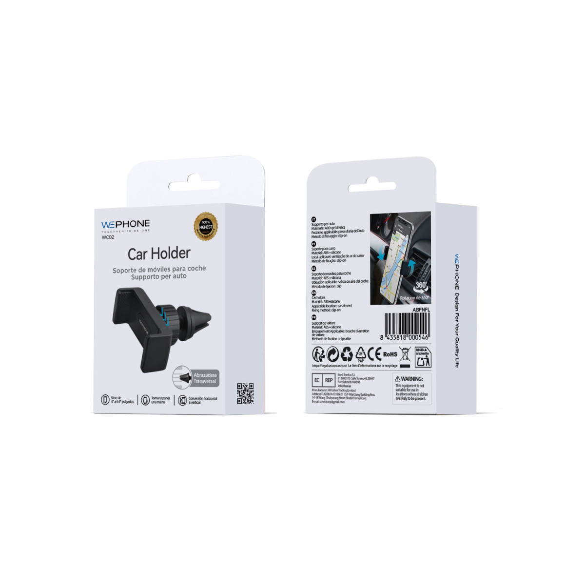 Soporte para Coche Wephone WC02 – Clip de...
