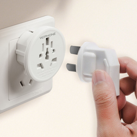 Adaptador de Viaje Universal Wephone WG10 – Entrada Multiestándar a Salida EU (10A / 2300W)
