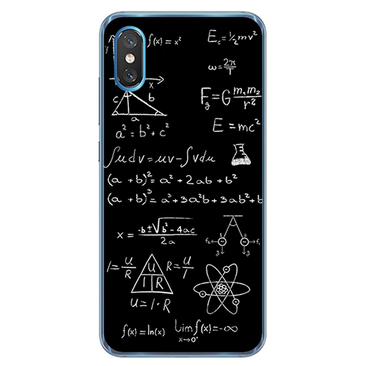 Funda Gel Tpu para Xiaomi Mi 8 Pro diseño Formulas Dibujos