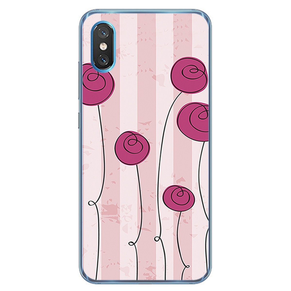 Funda Gel Tpu para Xiaomi Mi 8 Pro diseño Flores Vintage Dibujos