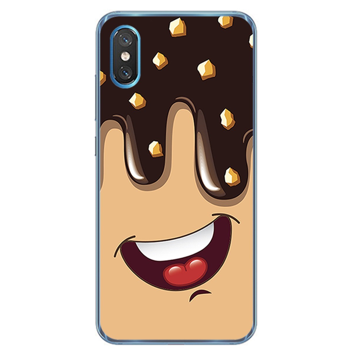Funda Gel Tpu para Xiaomi Mi 8 Pro diseño Helado Chocolate Dibujos