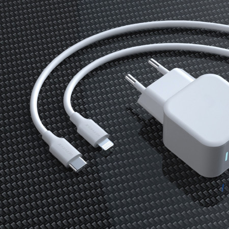 Cable de Carga Rápida Wephone WD25 USB-C a Lightning – PD 30W / 2 Metros Blanco