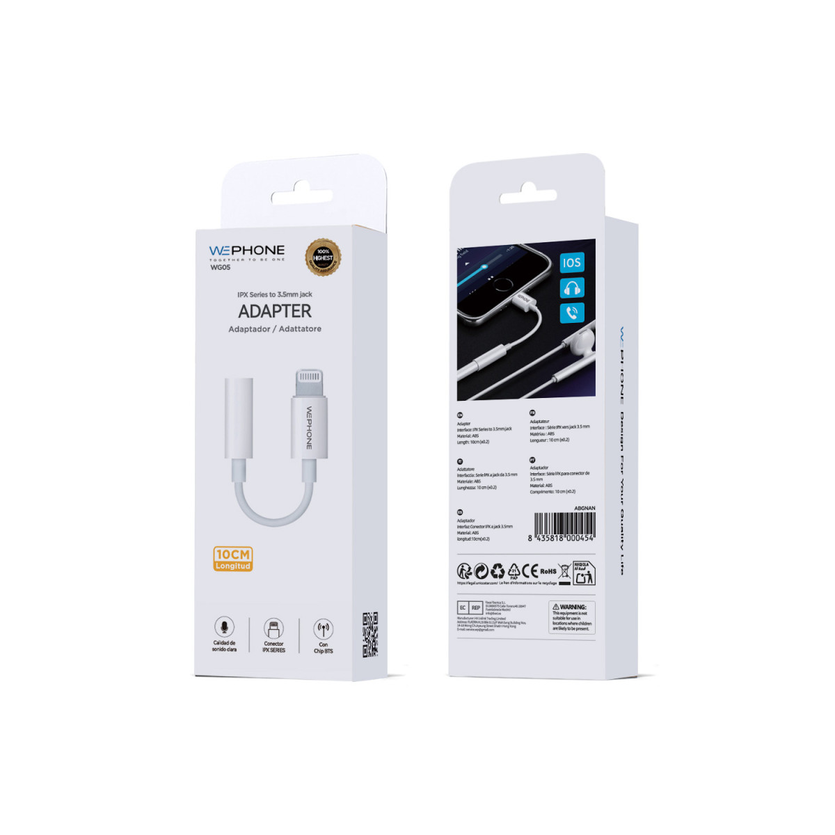 Cable de Datos Wephone WG06 USB-A a USB-A – 3A...