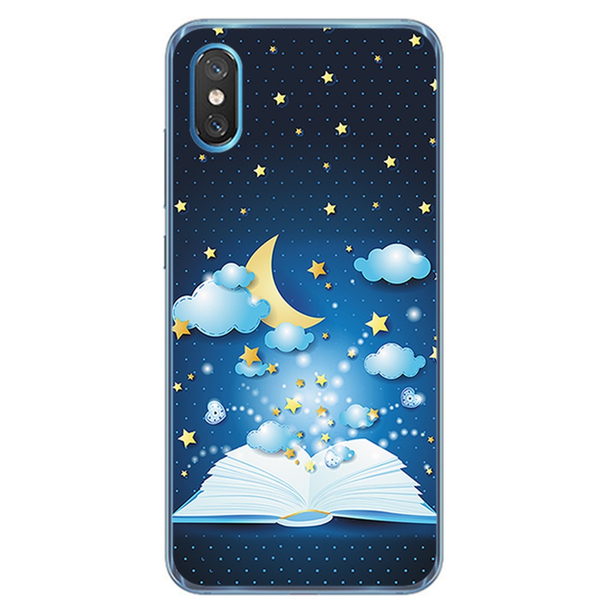 Funda Gel Tpu para Xiaomi Mi 8 Pro diseño Libro Cuentos Dibujos