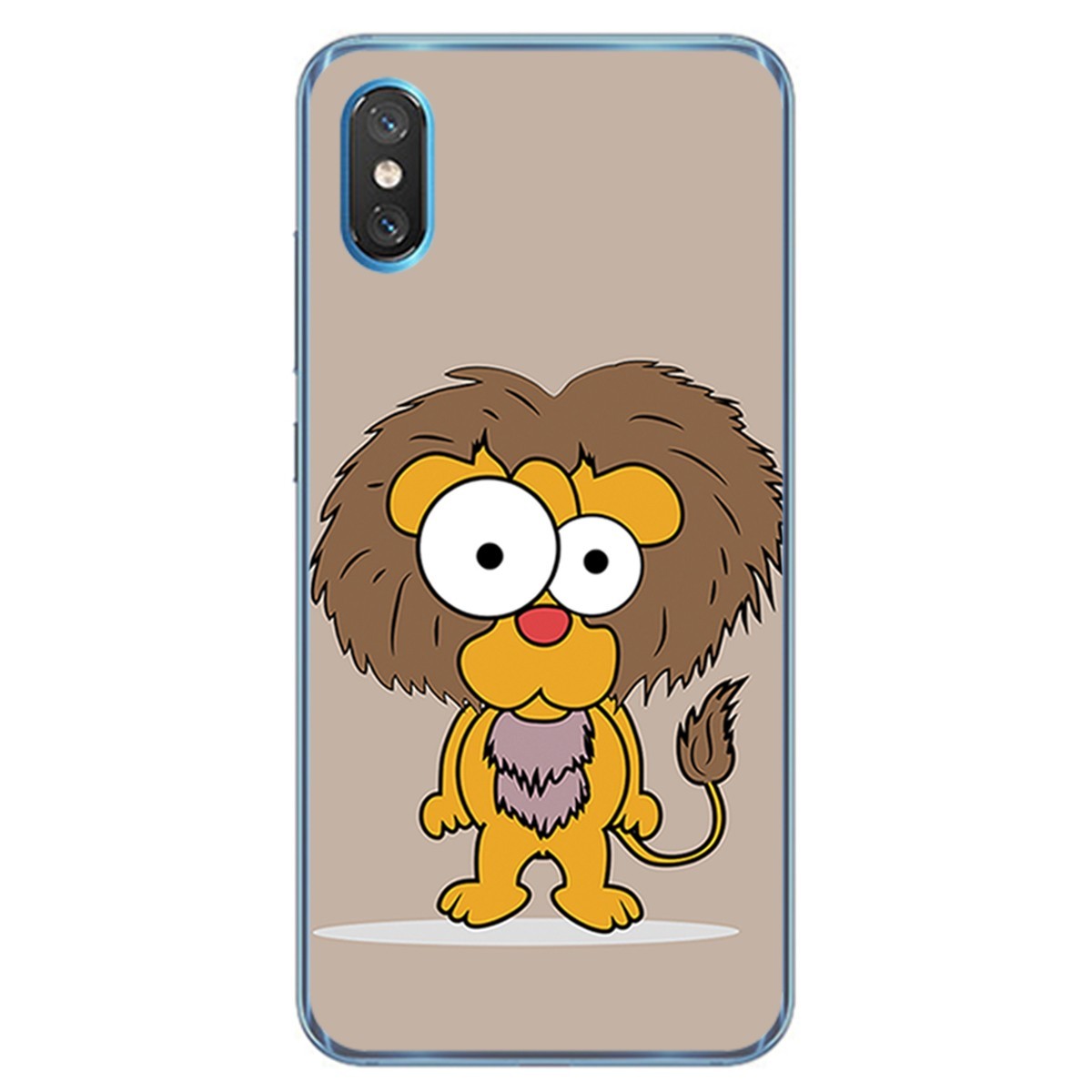 Funda Gel Tpu para Xiaomi Mi 8 Pro diseño Leon Dibujos